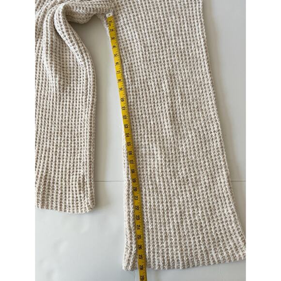 Beach Riot Rayne Sweater Pants Women M Cream Wide Legs Waffle Knit Stretch - Picture 8 of 11